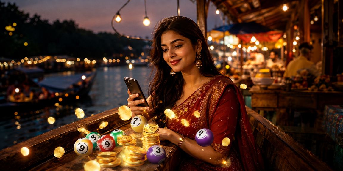 সুন্দরবনের রাতের লটারি বাজারের উজ্জ্বল বাতি